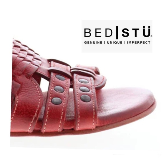 BED STU, Size 7.5, CLAIRE III, RARE IN RED, Huarache Sandals, Brand NEW in BOX! - Picture 2 of 12